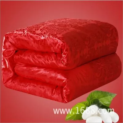 Natural/Mulberry Luxury Silk Comforter Duvet Hand-made Blanket  Jacquard Bedding • $62.20