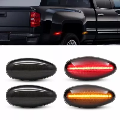 LED Fender Side Marker Lights For 01-14 Chevy Silverado 2500HD 3500HD Dually Bed • $25.64