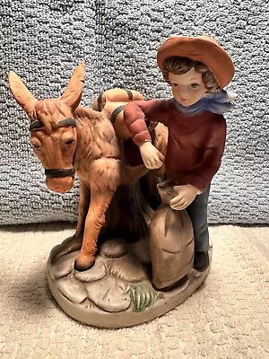 Vintage Donkey And Boy Figurine-says Calico Ghost Town On Bottom-Ceramic • $12.95