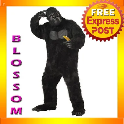 C126 Mens Gorilla Mighty Ape Monkey Scary Halloween King Kong Animal Costume • $70.82