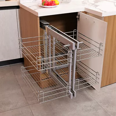 Magic Corner Baskets Pull Out Kitchen Cupboard Larder Storage Shelf Soft Close • £179.95