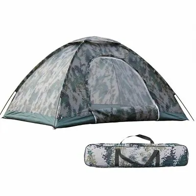 Outdoor Camouflage 3-4 Person Waterproof Shelter Hiking Camping Foldable Tents  • $28.98