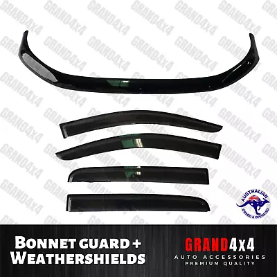 Bonnet Protector + Weathershields For Ford Ranger PX1 2011-2015 Dual Cab Tinted • $109
