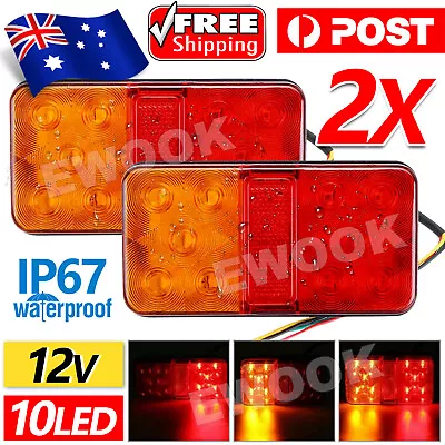 $15.50 • Buy 2x LED TRAILER LIGHTS TAIL LAMP STOP INDICATOR 12V VOLT 4WD 4X4 CAMPER UTE