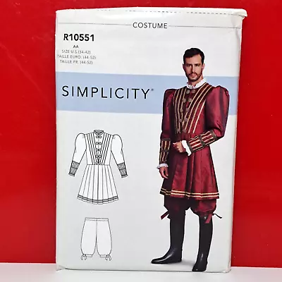 Simplicity R10551 Pattern Men Historical Tudor Costume Coat Pantaloons 34-42 New • $9.99