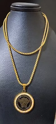 Versace Stainless Steel  Color Gold Chain Gift Accessories • $34