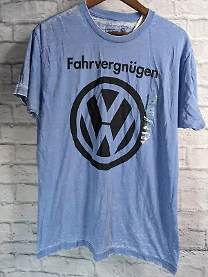 NWT Volkswagen VW Blue Men's Medium T-Shirt Fahrvergnügen Officially Licensed  • $22.99