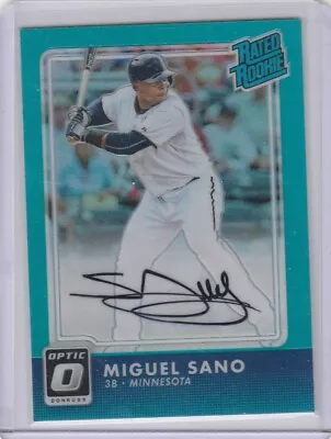 2016 Donruss Optic- MIGUEL SANO Rated Rookie RC AUTO Aqua Parallel #'d/125 • $5