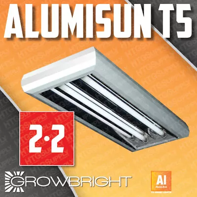 T5 GROW LIGHT COMPLETE W T5HO BULBS 2 4 6 8 Lamp 24  48  Fluorescent Veg Bloom  • $94.95