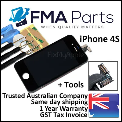 IPhone 4S Black Front Glass Touch Screen Digitizer LCD Assembly Replacement Tool • $29.95