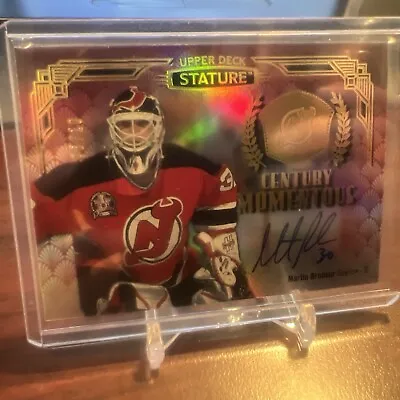 2020-21 UD Stature Martin Brodeur Century Momentous Auto Red /10 #CM-23 • $164.99