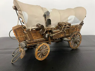 $199.99 • Buy Vintage Handmade Covered Wagon Model Conestoga Wooden Wagon Western Decor