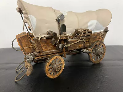$199.99 • Buy Vintage Handmade Covered Wagon Model Conestoga Wooden Wagon Western Decor