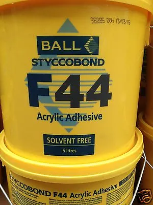 F.Ball Styccobond F44 Vinyl Flooring Adhesive 5 Litres / Acrylic / Solvent Free • £43.45