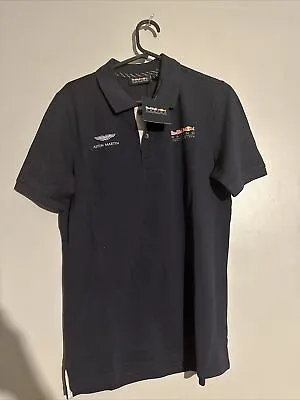 £19.99 • Buy Brand New With Tags Mens Red Bull Racing Aston Martin Polo Shirt Top Black