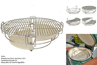 Multi-level Cooking System For Kamado Bbq 22  Divide & Conquer Unit Universal • £99.99