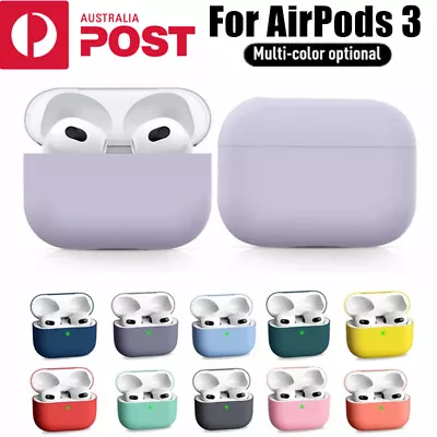 $4.95 • Buy For Apple Airpods 3 Silicone Gel Case Protective Cover Skin Shockproof Cases