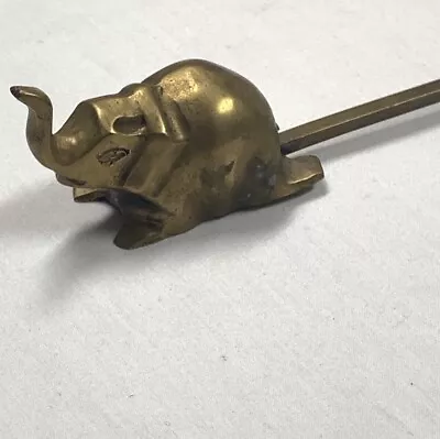 Vintage Brass HAPPY ELEPHANT Candle Snuffer 14.5  • $24.99