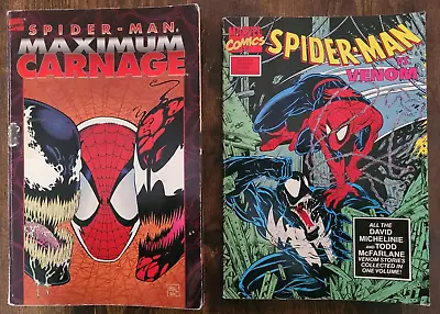 Spiderman Maximum Carnage TPB 1st Print OOP & Spider-Man VS Venom McFarlane • $59.95