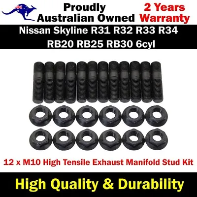 High Tensile Exhaust Manifold Stud Kit For Nissan Skyline R32 R33 RB20/RB25/RB30 • $60
