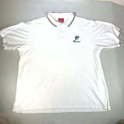 Miami Dolphins Nfl XL Polo Shirt White Tua Hill Vintage • $22