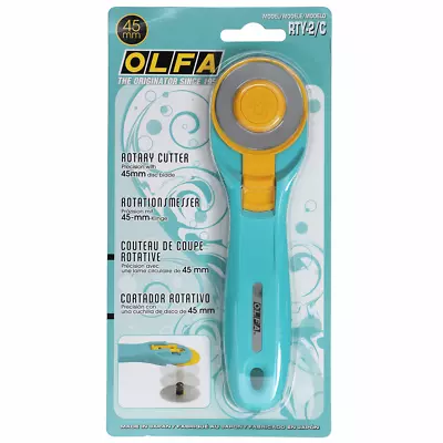 Olfa Quick Change Rotary Cutter 45mm : AQUA : RTY2C • £12.85