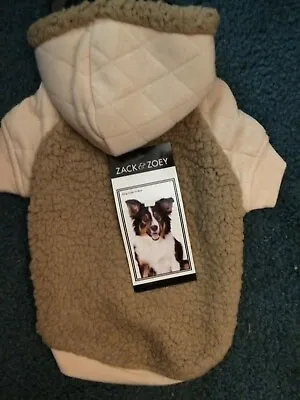 $24.88 • Buy Zack & Zoey Teddy Bear Fleece Hoodie / Coat / Jacket  For Dogs - Tan Color