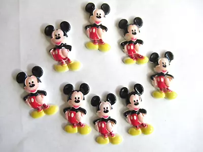 8  Pcs Mickey Mouse  Flatback Resin Cabochon DIY  Crafting NEW • $4.46