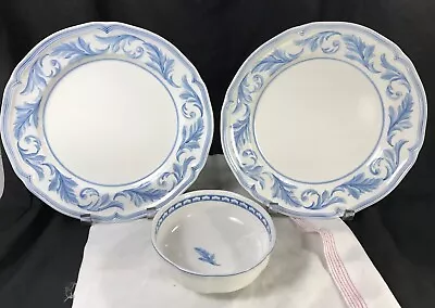 3 Pcs Villeroy & Boch 2 Casa Azul Ornato Dinner Plates 1 Casa Azul Coup Bowl • $49.99