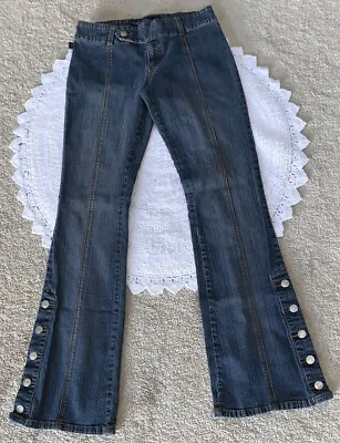 Tyte Jeans Jr Sz 5 W28 X L32 Miss Sixty Style Button And Seamed Legs Y2K • $29.94