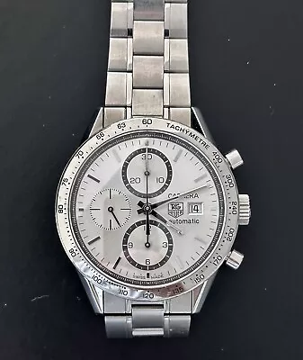 TAG Heuer Carrera Silver Men's Watch - CV2017-2 (just Completely Serviced) • $1001