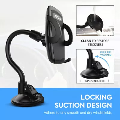 MPOW 360° Car Windshield Dashboard Phone Mount Holder For IPhone Samsung Huawei • £9.99
