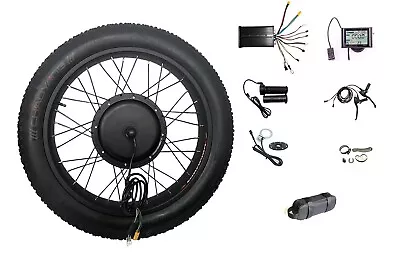 Ebike 48V 1500W 24  Fat Tire Front Wheel Conversion KitHub Motor With Sw900 LCD • $364