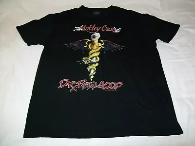 Motley Crue Dr. Feelgood 2019 American Classics SS Black Graphic T-Shirt - Men L • $23.40