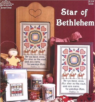 $4.99 • Buy Jeremiah Junction STAR OF BETHLEHEM 4 Cross Stitch Charts/Leaflet OOP Christmas
