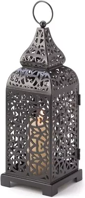 Accent Plus Gifts & Decor Moroccan Temple Tower Candle Holder Hanging Lantern  • $19