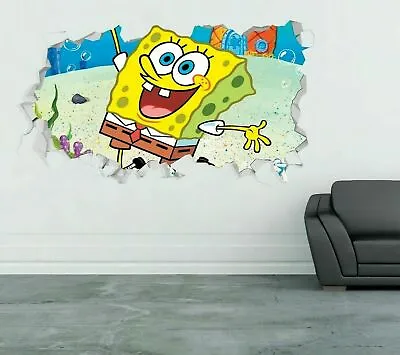 £82.44 • Buy Sponge Bob Smile Custom Wall Decals 3D Wall Stickers Art Kids GS138