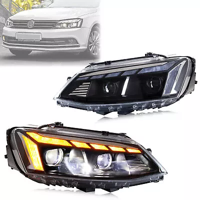 LED Headlights For Volkswagen VW Jetta MK6 2011-2018 Sequential Front Lamps • $489.99