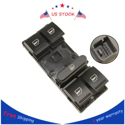 Master Power Window Control Switch For 05-17 Jetta Golf GTI Passat Driver Side • $10.99