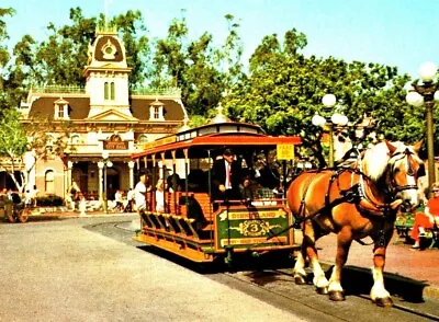 Horse-Drawn Streetcar Disneyland Anaheim CA Vintage Postcard (A2) • $5.97