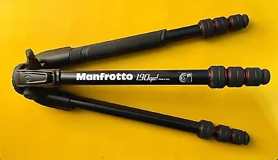 Manfrotto 190 GO! MS Aluminum 4- Black Aluminum Tripod Barely Used Light Wear • $189.60
