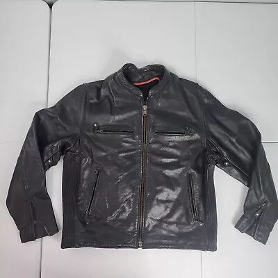 Vintage/Worn Out  Real Work Wear  Leather Motorcycle Jacket 90s Men XL Vented • $38