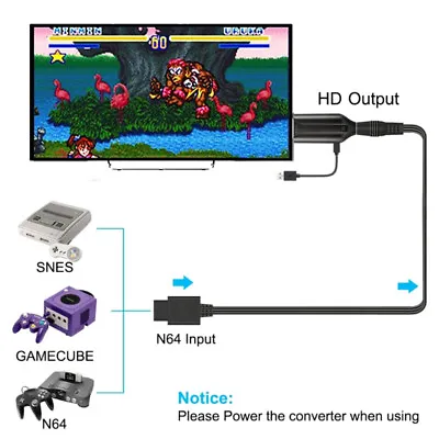 For Nintendo Gamecube Super SNES N64 To HDMI Adapter Converter Link 3FT Cable • $12.99