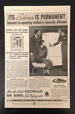 1936 Electrolux Refrigerator Silent Servel Gas Fur Coat Vintage Print Ad • $9.99