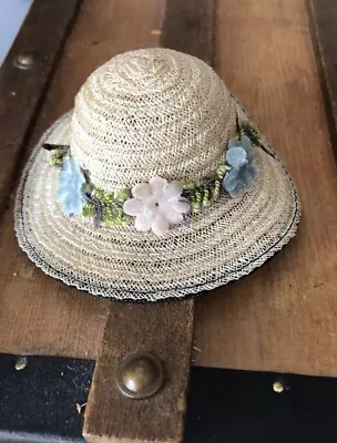 1950’s Ginny Woven Cream Color Floral Trim Doll Hat • $22.99