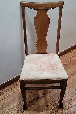 Antique Oak Clawfoot T Back Arm Chair • $250