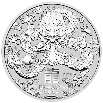 2024 Year Of The Dragon 2oz Silver Bullion Coin • $119.09