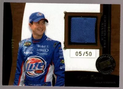 Kurt Busch #5/50 Mint Race Used Firesuit Patch Gold Sp 2006 Press Pass Legends • $19.99