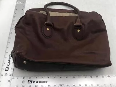 Cole Haan Womens Brown Leather Inner Pockets Zipper Satchel/Top Handle Bag • $9.99