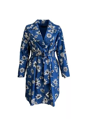 Marina Rinaldi Women's Blue Troupe Button Down Coat Size 16W/25 NWT • $223.75